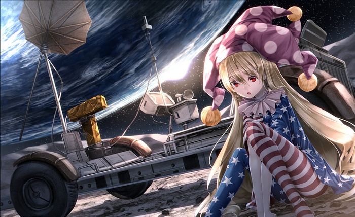 Clownpiece on the Moon with a Lunar Rover