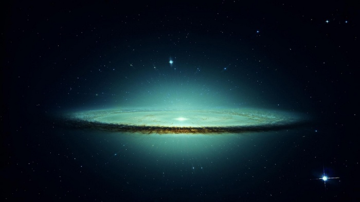 The Sombrero Galaxy in deep space