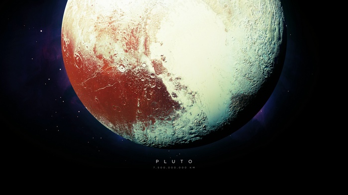 Pluto in Space with Stars