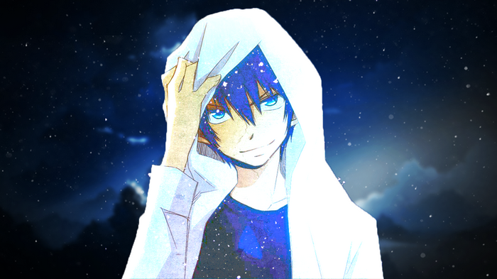 Okumura Rin in a White Hoodie