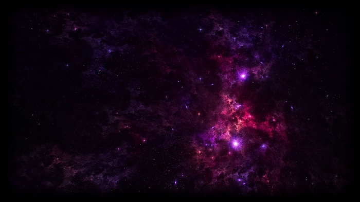 Purple and pink galaxy with stars
