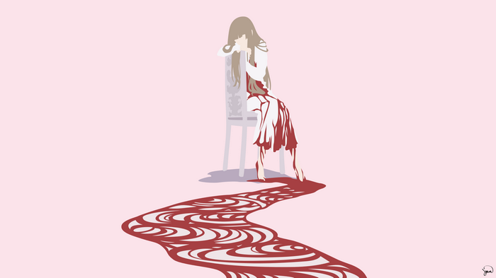 Fuwa Aika from Zetsuen no Tempest sitting on a chair
