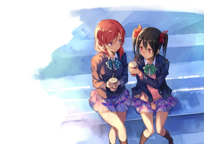Nishikino Maki and Yazawa Nico from Love Live! artwork