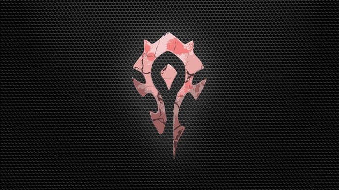 World of Warcraft Horde Symbol on Textured Background