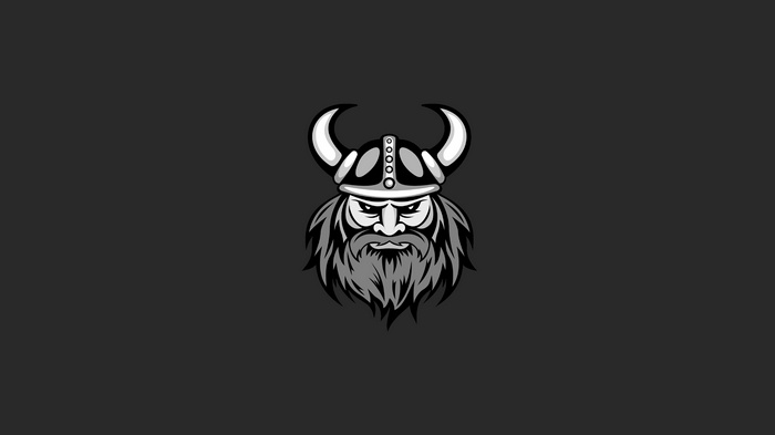 Minimalist Viking Warrior Head