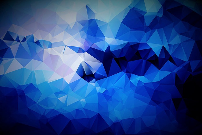 Abstract blue and black polygonal background