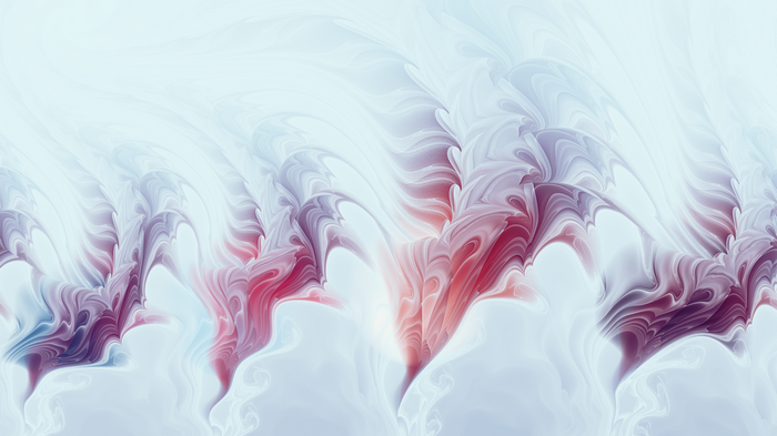 Abstract fractal pattern with red and blue hues