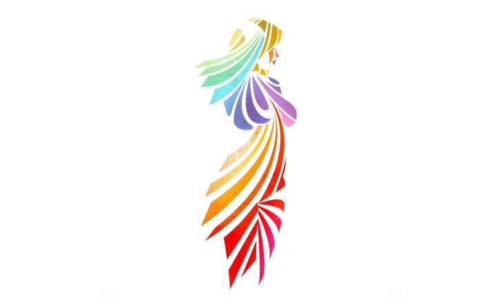 Artwork of a woman in colorful abstract style