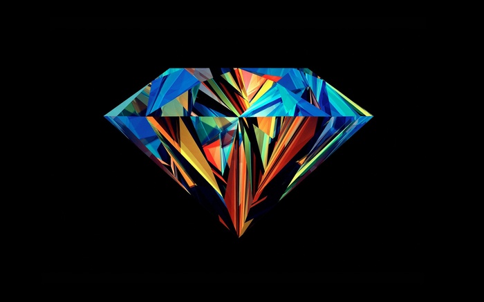 Abstract Diamond with Colorful Facets