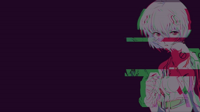 Ayanami Rei Glitch Art Neon Genesis Evangelion