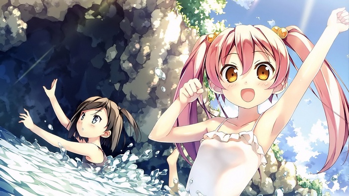 Tsutsukakushi Tsukiko, Hentai Ouji to Warawanai Neko, swimwear, Kantoku, Emanuela Pollarola, loli, anime, anime girls