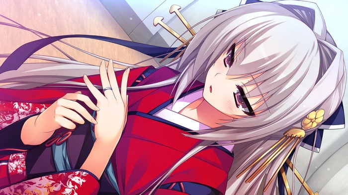 anime girls, Reminiscence, anime, long hair, Game CG, Daizenji Suzuka, kimono