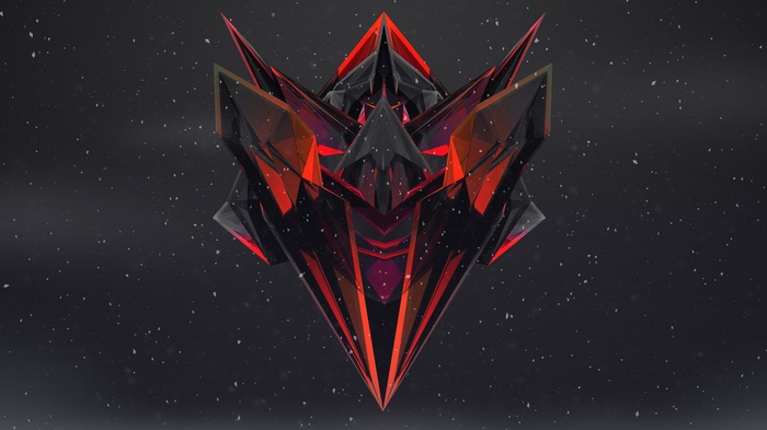 Justin Maller abstract red and black geometric shape