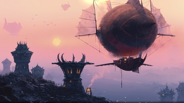 horde, World of Warcraft, airships, fantasy art, vehicle, World of Warcraft: Wrath of the Lich King,  World of Warcraft, video games