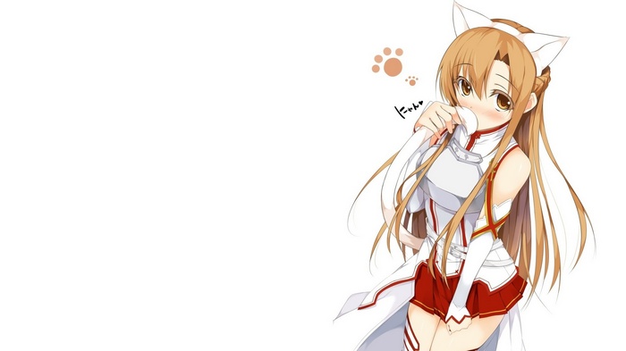Yuuki Asuna with Nekomimi from Sword Art Online