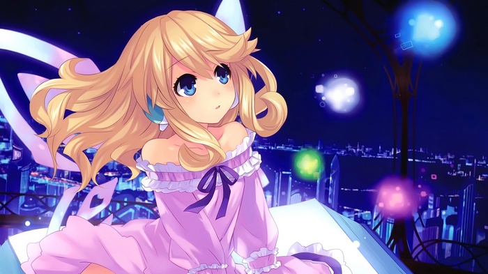 Nepgear from Hyperdimension Neptunia mk2 with wings