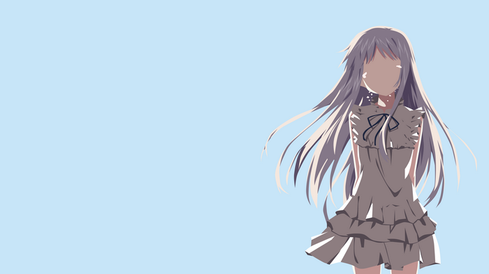 Menma from Anohana Minimalist Anime Art