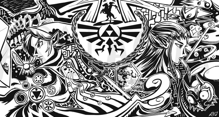The Legend of Zelda: Link and Zelda Artwork