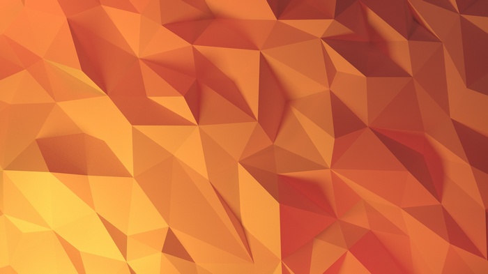 Low poly orange and yellow abstract geometric pattern