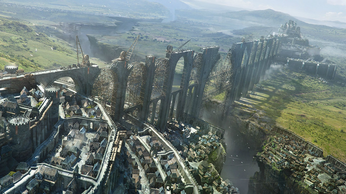 The Wheel of Time: City and massive wall construction