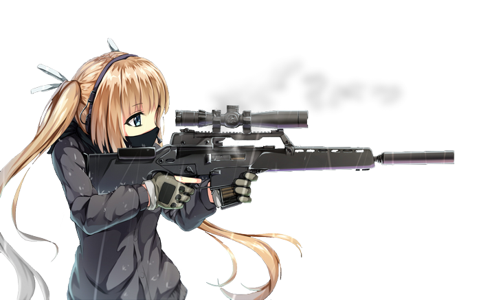 twintails, gun, original characters, anime, Guns GirlZ