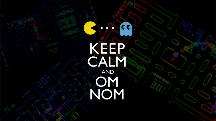 Keep Calm and Om Nom Pac-Man Ghosts