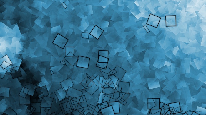 Jason Freedman, abstract, blue, square, digital art