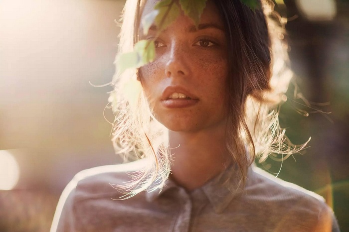 Open Mouth Women Freckles Skye Thompson Ruby James Profile Nose Rings Bare Shoulders 