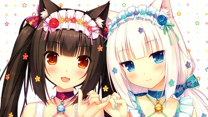 Vanilla (Neko Para), Neko Para, anime, anime girls, Chocolat (Neko Para), cat girl