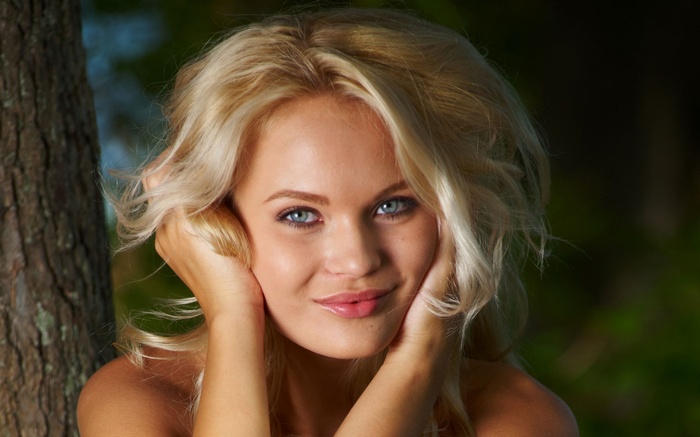 Talia Cherry with blonde hair and blue eyes