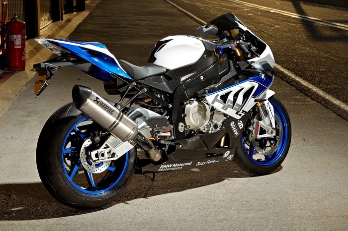 BMW S 1000 RR motorcycle with Akrapovic exhaust