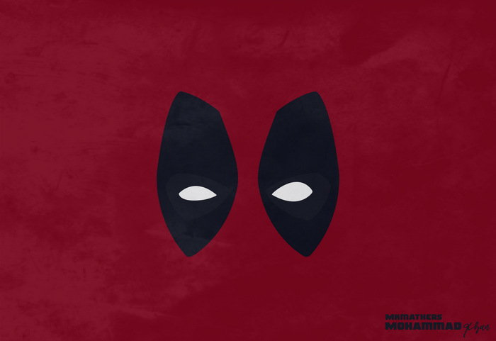 Deadpool Mask Minimalist Art