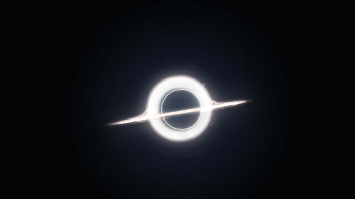 Black hole with accretion disk from Interstellar