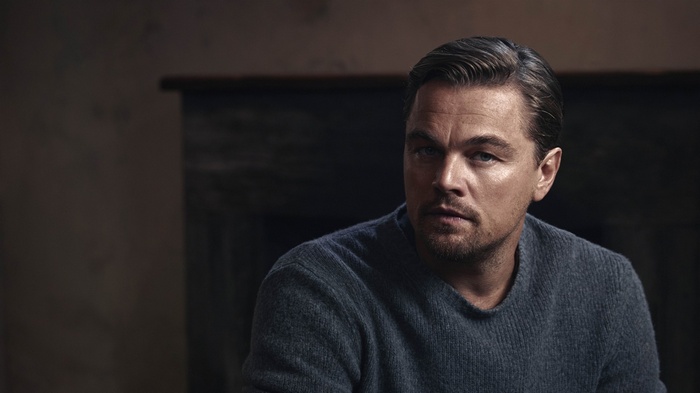 Leonardo DiCaprio wearing a sweater