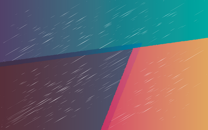 Abstract geometric shapes with falling white lines