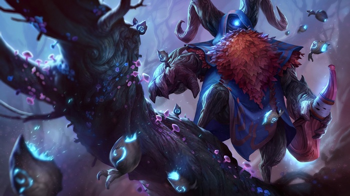 Bard from League of Legends in a mystical forest