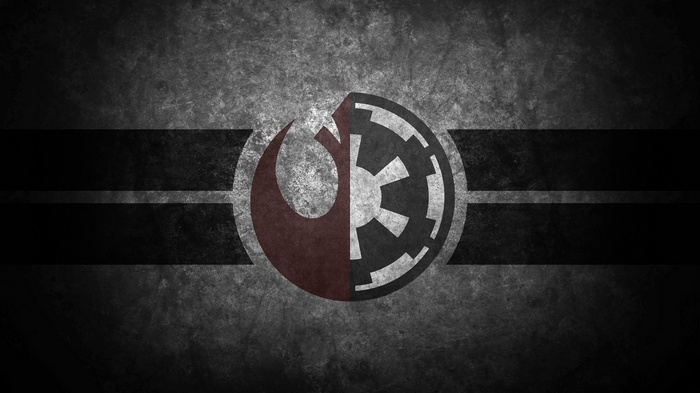 Star Wars Rebel Alliance and Galactic Empire symbols