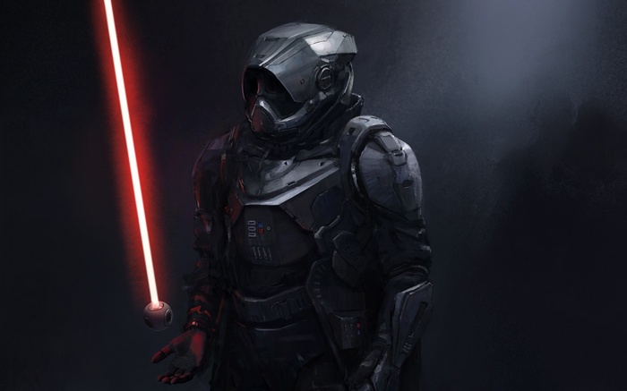 Star Wars Sith Lord with Red Lightsaber Artwork