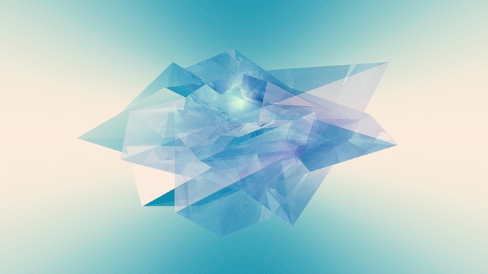 Abstract low poly geometric crystal formation