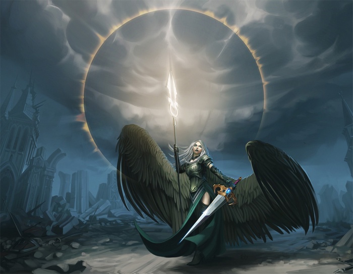 Magic: The Gathering Angel with Spear and Sword