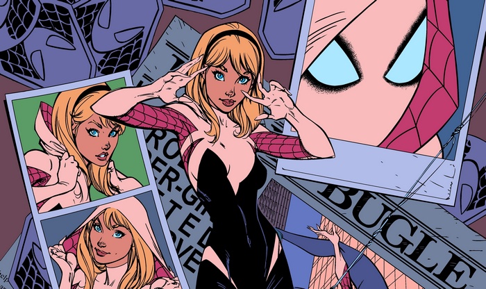 Spider-Gwen and Spider-Man Photos