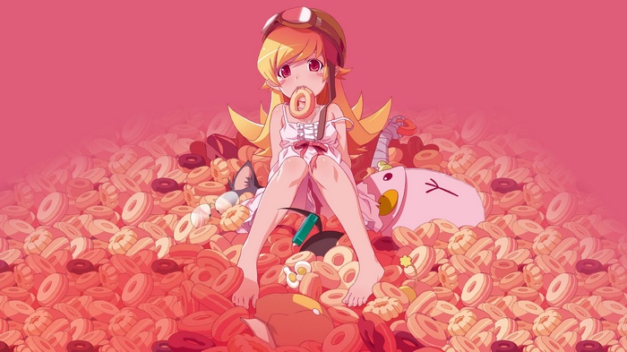 anime girls, Oshino Shinobu, anime, Monogatari Series