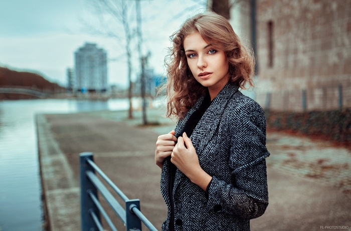 Lods Franck, women, women outdoors, Lea Cuvillier, portrait, brunette ...