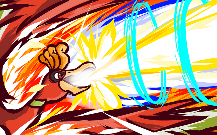 Ho-Oh unleashing a powerful attack