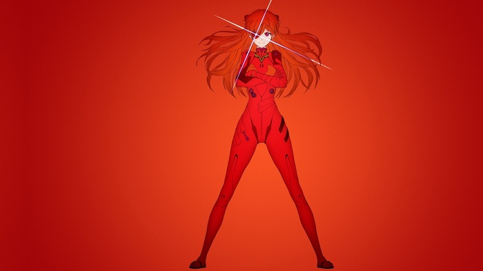 Asuka Langley Soryu in a red plugsuit