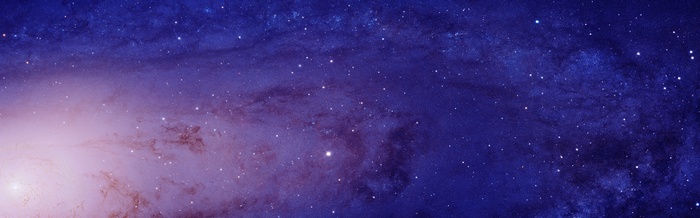 Andromeda Galaxy in deep space with stars