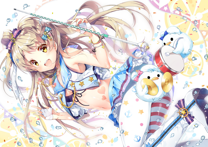 Minami Kotori from Love Live! with musical instruments