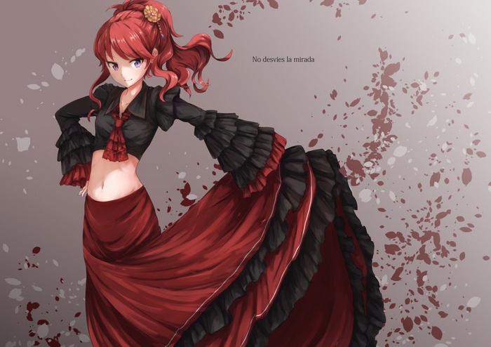 Juri Kurebayashi from Aikatsu in a flamenco dress