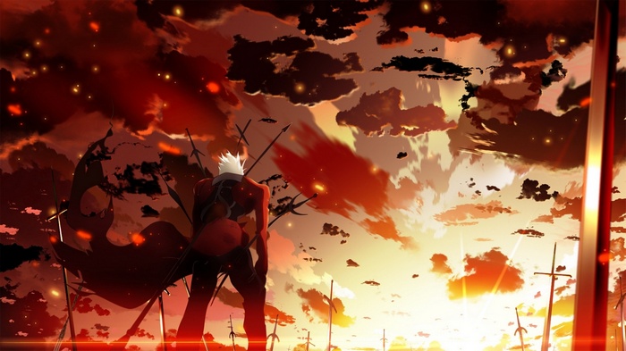 Archer from Fate/stay night on a battlefield