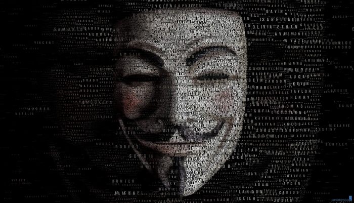 Anonymous Mask Made of Names